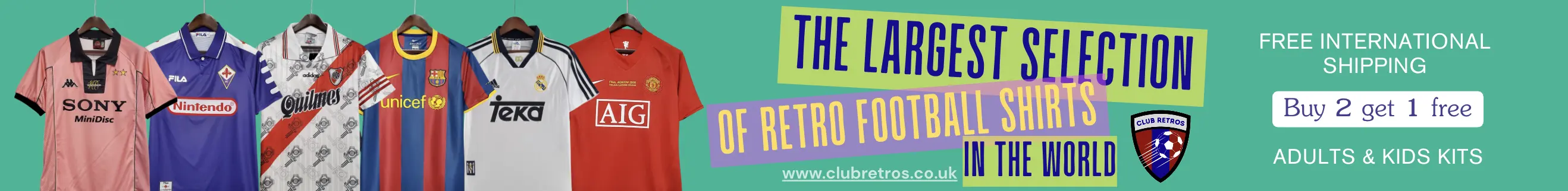 Buy football shirts from Club Retros